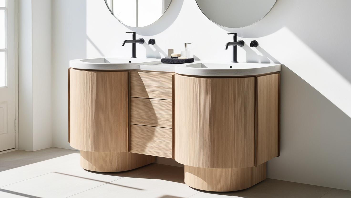 Wood double washstand